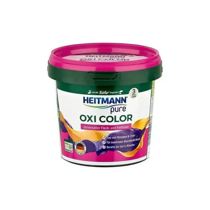 Засіб для виведення плям Heitmann Oxi Color для кольорових речей, 500 г