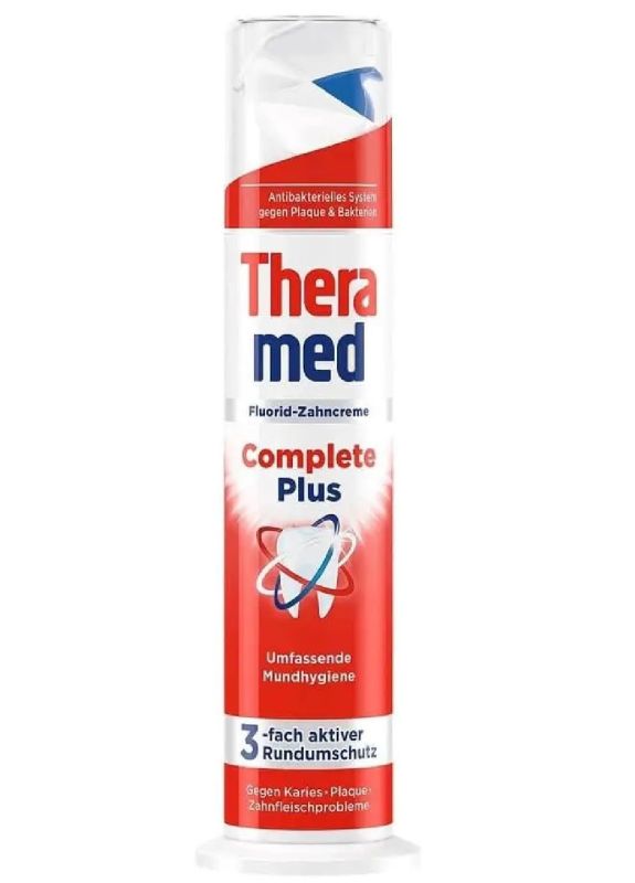 Зубна паста антибактеріальна із дозатором Theramed Complete Plus, 100 мл