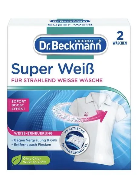 Серветки для відбілювання білизни Dr. Beckmann  Super Weib, 2 шт.