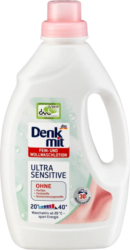 Гель для прання делікатних тканин Denkmit Wollwaschlotion Ultra Sensitive, 1,5 л