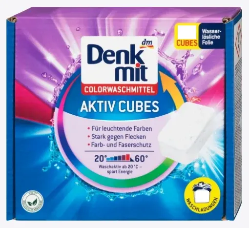 Таблетки для прання кольорової білизни Denkmit Colorwaschmittel Cubes, 30 шт