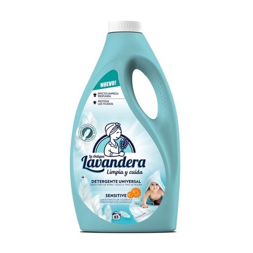 Універсальний гель для прання дитячої білизни Lavandera Detergente Universal Sensitive, 2.49 л (83 прання)