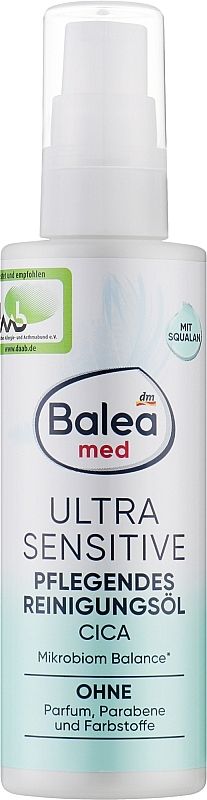 Гідрофільна олія для чутливої шкіри Balea Med Ultra Sensitive Pflegendes Reinigungsol CICA, 100 мл